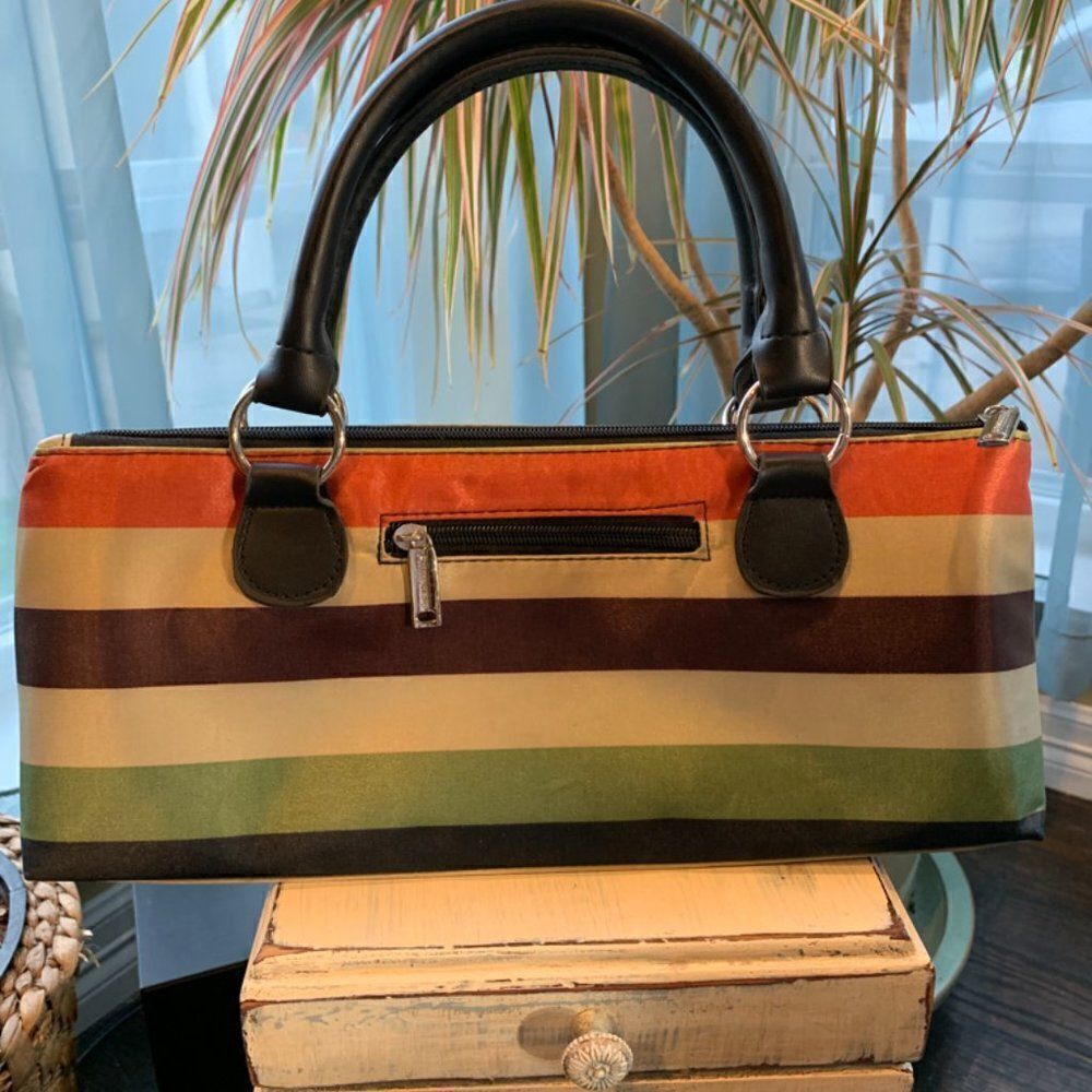 Primeware Nautical Stripe Insulated Single Bottle Wine Clutch